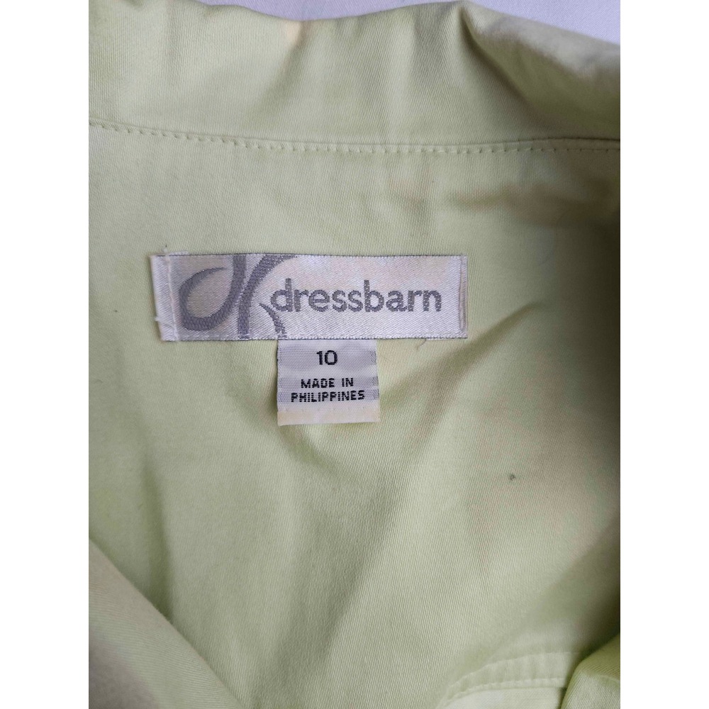 Dressbarn Lime Green Pant Suit Set 2pc Blazer Trousers Womens Size 10 - Picture 4 of 12
